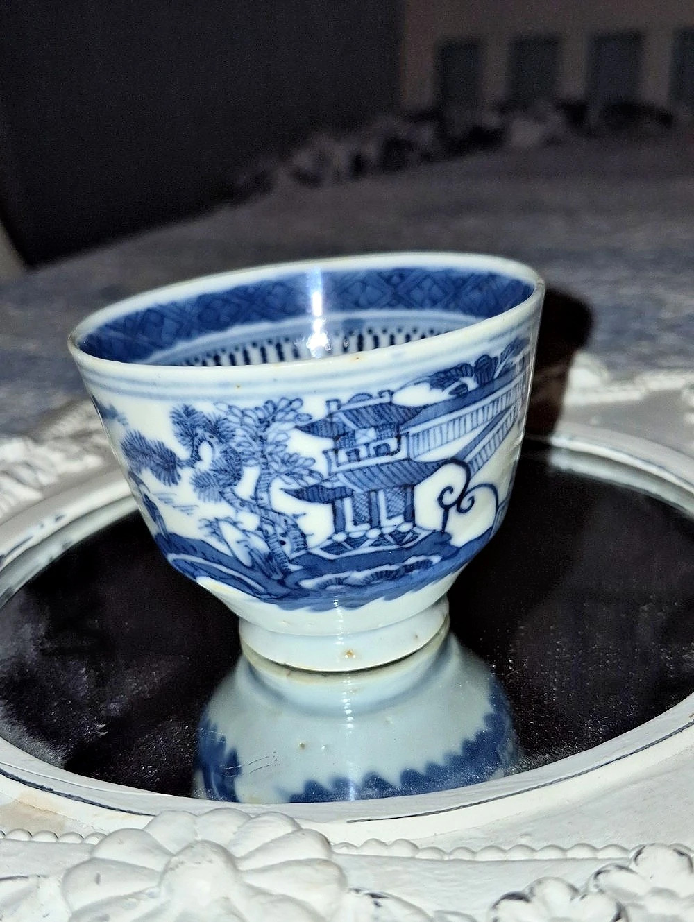 Authentic 19-Century Chinese Export Canton Tea Cup